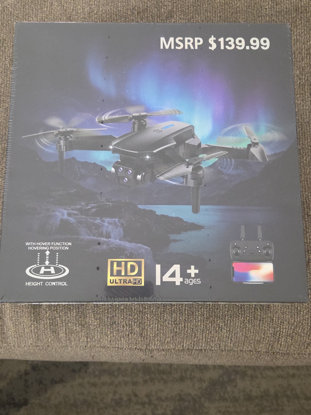 Smart Folding Black Camera Drone with HD Ultra HD Video